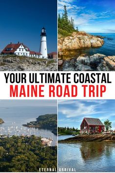 the maine road trip includes lighthouses, boats and other things to see on this trip