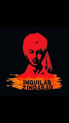 an image of a woman with the words inquillab zindarad on it