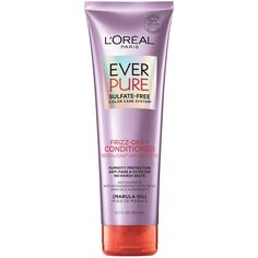 L?Oreal Paris EverPure Frizz-Defy sulfate free conditioner with marula oil is a deep conditioner for humidity protection and frizz resistance up to 24 hours. Our formulas are especially gentle on color treated hair. There are no harsh sulfates, salts, or surfactants that can strip, dull and damage hair. Experience a purely sensorial rich, creamy formula and a fresh aromatic fragrance that blooms. After using EverPure Frizz-Defy shampoo, apply to wet hair and massage gently. Leave on for 1-2 minu Drugstore Shampoo, Loreal Hair, Baking Soda Shampoo, Marula Oil, Hair Control, Volumizing Shampoo, Purple Shampoo, Sulfate Free Shampoo, Frizz Control