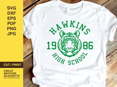 a t - shirt with the words hawks high school printed on it