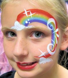 super quick RAINBOW face painting - YouTube Reindeer Makeup, Face Painting Unicorn, Unicorn Makeup Halloween, Unicorn Nails Designs, Glitter Makeup Tutorial, Butterfly Face Paint