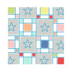 a square pattern with stars on it