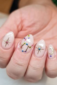 Sagittarius nails Sagittarius Nails Designs Short, Saggitarius Nail Ideas, Star Sign Nails, Sagittarius Nails Acrylic, Birthday Nails Sagittarius, Jupiter Nails, Sagittarius Nails Designs, Sagittarius Birthday Nails, Sagittarius Nails