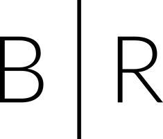 the letters b and r are black and white