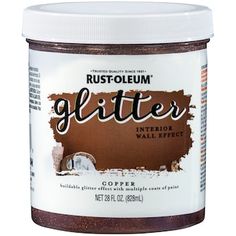 rust - folium glitter interior wall paint, copper luster, 8oz