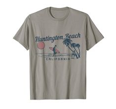 a gray t - shirt with the words,'hummington beach california '