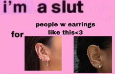 Y2k Grunge Piercings, Ear Piercings Y2k, Piercing Memes Funny, Song Memes, Self Deprecating Humor, Cool Ear Piercings, Pretty Ear Piercings, Whisper Memes Lana Del Rey