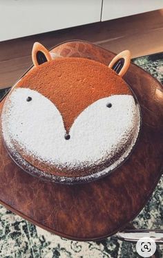 there is a cake that looks like a fox