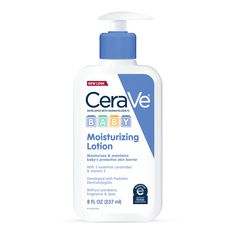 CeraVe Baby Moisturizing Lotion was developed with pediatric dermatologists to lock in hydration throughout the day. 

 Size: 8 oz Perfect Skin Care Routine, Moisturizing Lotion, Baby Lotion, Baby Skin Care, Face Lotion, Spa Services, Moisturizing Lotions, Beauty Brands, Perfect Skin