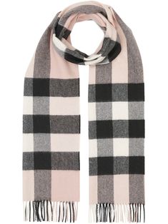 Burberry Check Cashmere Scarf - Pink Checked Scarf, Burberry Accessories, Spring Water, Timeless Accessories, Cashmere Scarf, Ballet Flat Shoes, Winter Looks, Ski Wear, Winter Scarf