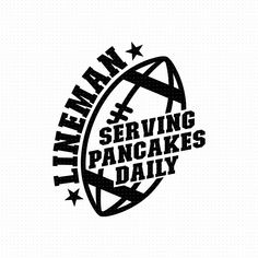 a black and white logo with the words pancake's daily written on it