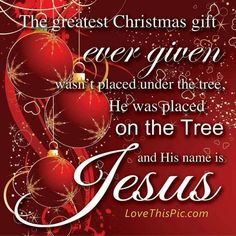 a christmas card with the words jesus on it