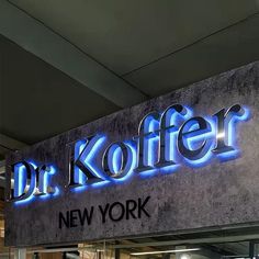 a sign that reads dr koffer new york