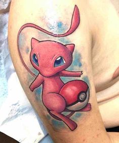 a cartoon character tattoo on the arm