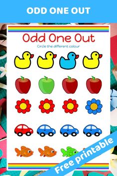 an odd one out printable worksheet for children to practice counting and matching numbers