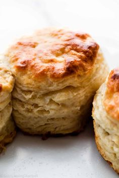 three biscuits stacked on top of each other