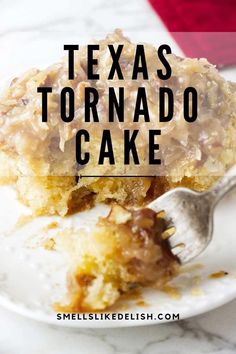 Texas Tornado cake, also known as a Do Nothing Tornado cake, is a 
​quick and easy, classic southern pineapple cake with a coconut pecan 
​topping. A simple, yellow cake made moist and tender with crushed 
​pineapple, and drenched with a pecan and coconut topping. 
​This dessert is a quick sweet ending to a meal that you won't have to break a sweat over when you're in a hurry.