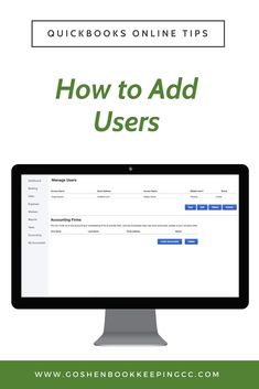 a computer screen with the words how to add users on it and an image of a monitor