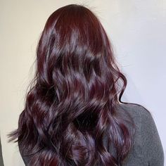 Dark Red On Dark Hair, Dark Colour Hair Dyes, Dark Vampire Hair, Red Hair Dye On Dark Hair, Dark Red Hair On Brunettes, Cherry Red Hair Natural, Dark Red Fall Hair, Darkest Red Hair Color, Dark Brownish Red Hair Color