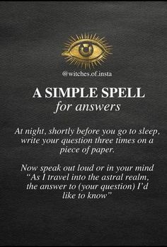 Spell For Answers, Protection Spell For Workplace, Spells For Someone Who Wronged You, Spells For Mental Clarity, Spells For Health And Healing, Spells That Actually Work No Ingredients, Incantations Witchcraft, Spiritual Spells, Simple Spells