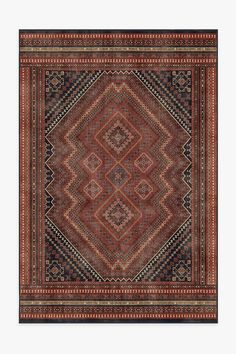 Kaden Amber Red Rug | Washable Rug | Ruggable Coral Rug, Vintage Style Rugs, Ruggable Rug, Burgundy Rugs, Chenille Rug, Area Rug Runners, Rug Stain, Farmhouse Rugs, Classic Rugs