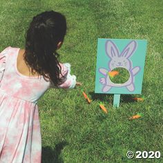 Easter Bunny Carrot Toss Game | Oriental Trading Bunny Birthday Games, Easter Carnival Games, Easter Games For Families, Easter Fun Ideas, Easter Hunt Ideas, Easter Kids Activities, Easter Outdoor Games, Kids Easter Egg Hunt, Easter Egg Hunt Games