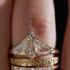 Moth Diamond Engagement Ring, Exlectic Engagement Ring, Moth Diamond Ring, Moth Wedding Ring, Bug Wedding Rings, Unusual Engagement Ring, Maximalist Wedding Ring