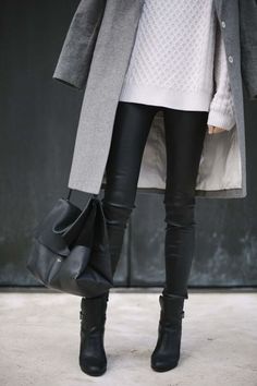 Black Leather Pants, Mode Casual, Looks Black, Russian Fashion, Mode Inspo, 가을 패션