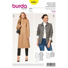 28+ Inspired Image of Sewing Pattern Womens Coat Sewing Pattern Womens Coat Misses Coats Burda Sewing Pattern 6461 Sew Essential  #coat #pattern #sewing #womens  #sewingpatternmodern Jacket Sewing Pattern, Burda Sewing Patterns, Jacket Sewing, Coat Pattern Sewing, Burda Patterns, Dramatic Classic, Jacket Pattern Sewing, Boucle Jacket, Womens Sewing Patterns