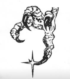 a black and white drawing of a snake with its tail curled in the shape of a heart