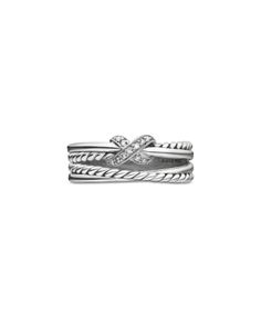 David Yurman X Collection Ring with Diamonds David Yurman, Diamond Jewelry, Jewelry Accessories, Pick Up, Diamonds, Ring, Silver, Free Shipping