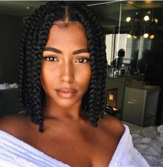 Cabello Afro Natural, Braids Twist, Short Braids, Box Braids Styling, Braids Locs, Girl Braids