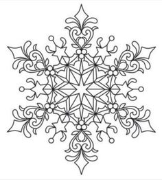 a snowflake that has been drawn in the shape of an ornament