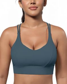 PRICES MAY VARY. 【Comfortable and Elasticity Fabric】80% Nylon, 20% Spandex.These sports bra made with lightweight, breathable and stretchy professional sports fabric. This sports bra with padding can effectively sweat-wicking when you exercise, keeping body cool & dry, giving you long-lasting comfy. 【Medium Support】The medium support is just right for workouts, striking a balance between comfort and control. The widen elastic band underneath the breast ensures a tight secure fit, which makes sur Breathable Sports Bra With Medium Support For Pilates, Breathable Sports Bra For Medium Support During Pilates, Nylon Activewear With Built-in Bra For Sports, Nylon Sports Bra For Pilates, Nylon Sports Bra For Pilates With Light Support, Functional Nylon Sports Bra For Pilates, Breathable Solid Color Sports Bra For Pilates, Supportive Nylon Sports Bra For Pilates, Supportive Sports Bra In Sportswear Style