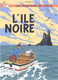 Poster Lile Niore The Adventures Of Tintin, Adventures Of Tintin, Black Island, Classic Comic Books, Book Posters, Classic Comics, Book Format, Books Online, Graphic Novel