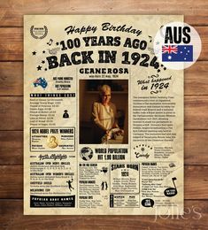 an old newspaper advertisement for australia's 100 years ago back in 1932, with the image of a woman on it