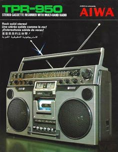 an advertisement for a radio that is on the cover of a cd player and recorder