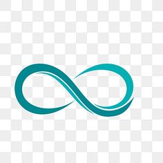 an infinite symbol is shown on a white background, with blue lines in the middle