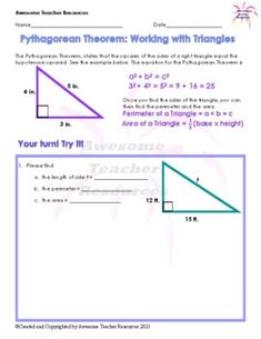 worksheet for trigonic and triangles