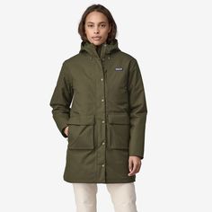 Made from 100% recycled materials (except for zipper and hardware), the Women’s Pine Bank 3-in-1 Parka is a shell/parka combo that can be worn three ways. Zip the insulated parka into the water- and windproof shell on cold, wet days. Wear the shell alone on warmer rainy days or the parka by itself on cold, dry days. Made in a Fair Trade Certified™ factory. Regular cleaning adds years to your waterproof gear. Learn how to wash and dry your shell. - Burnished Red Ireland Winter, 50% Logo, Winter Parka, Womens Parka, Wet Weather, Waterproof Jacket, Patagonia Womens, Outdoor Woman, 3 In 1