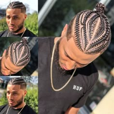 Men's Braids, Man Braids, Braids With Fade, Braided Man Bun, S Braids, Boy Braids, Braid Styles For Men, Braids For Men, Boy Braids Hairstyles