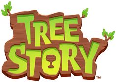 the logo for tree story, an interactive children's book about trees and their environment