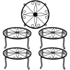 three tiered metal plant stands with wheels