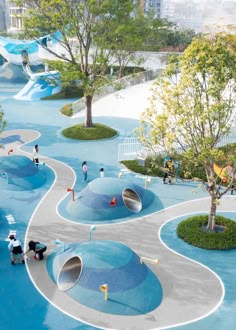 Playground Landscape Design, Kids Playground Design, Parking Landscape, Water Park Design, Playground Architecture, Playground Plan, Water Park Ideas, Kid Playground, Play Grounds