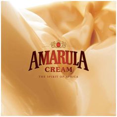 the label for amarula cream is shown in brown and yellow colors, as well as white