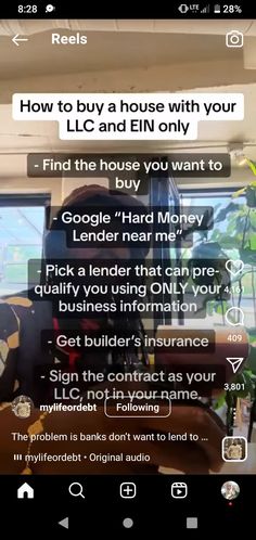 the text on the screen reads how to buy a house with your l c and emi only