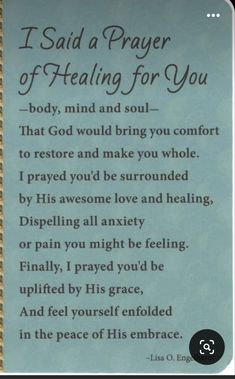 a prayer card with the words i said a prayer of praying for you on it