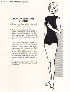 1960s Beauty, Ettiquette For A Lady, Lady Rules, Mode Tips, Perfect Posture, Beauty Guide