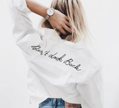 Don't look back Lookbook Inspiration, Don't Look Back, Mode Inspo, Street Styles, Daniel Wellington, White Shirt, Style Me