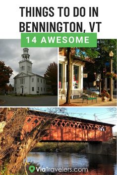 If you're looking for a fun little town then head to Bennington, Vermont. Bennington is a great travel destination for outdoor enthusiasts, and it is also a great place to visit for those interested in art and history. Here are 14 of the best things to do in Bennington. From camping to hiking, shopping to catching a play. You can visit the Robert Frost Stone House Museum, Lake Shaftsbury State Park, or the Old Castle Theater Co. just to name a few. Check out the blog post for all the details. Old Castle, Robert Frost, Place To Visit, House Museum, Stone House, Travel Alone, History Museum, World Heritage Sites